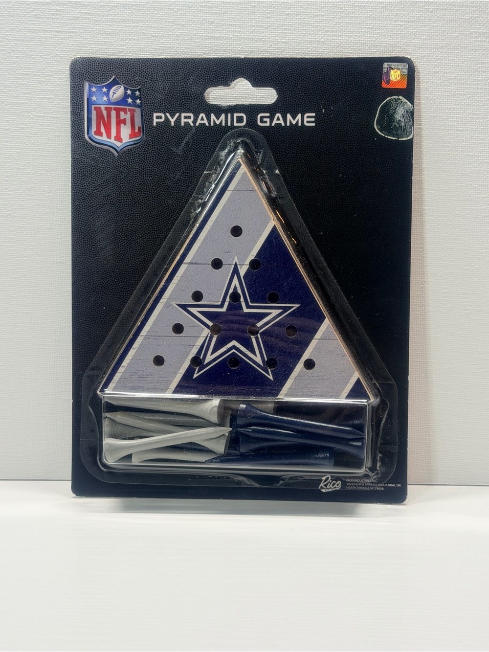 NFL Dallas Cowboys Triangle Pyramid Peg Game - Navy & White